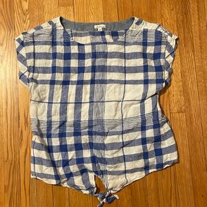 LL Bean Signature plaid shirt.